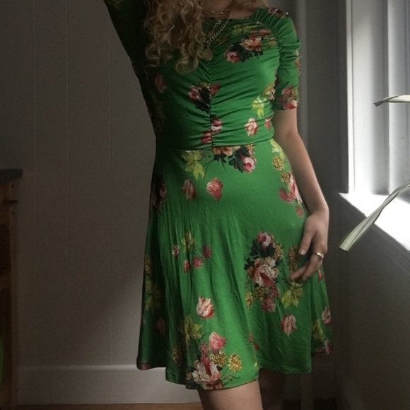 Green Floral Dress - Picture 1 of 5